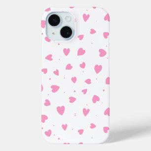 Coque Pour iPhone 15 Cute Valentines Day Coeurs roses iPhone / coque ip