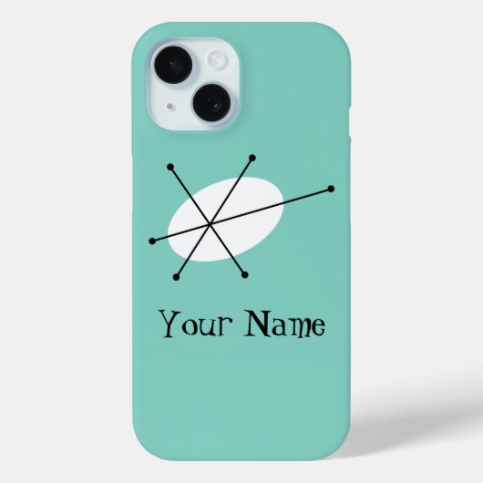 Coque Pour iPhone 15 Dazzle Blue "Nom" coque iphone vertical (Verso)