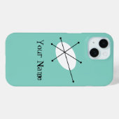 Coque Pour iPhone 15 Dazzle Blue "Nom" coque iphone vertical (Verso (horizontal))