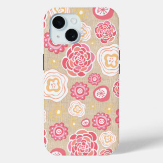 Coque Pour iPhone 15 Designer Floral Pattern Apple Iphone 15 Coque de c