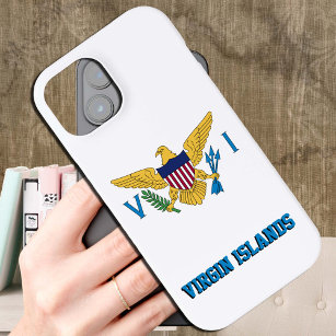 Coque Pour iPhone 15 Drapeau des îles Vierges américaines, mode /sports