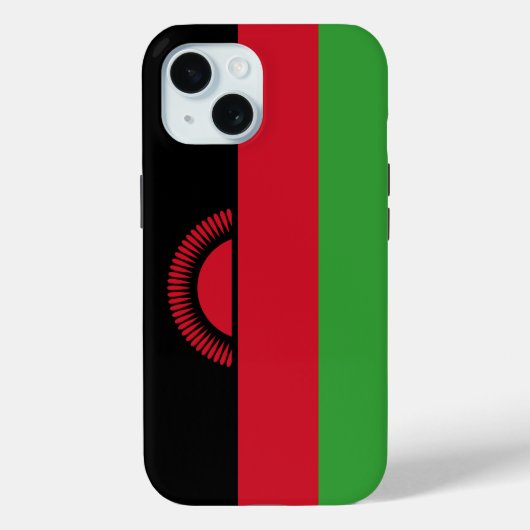 Coque Pour iPhone 15 Drapeau du coque iphone Coque du Malawi (Verso)