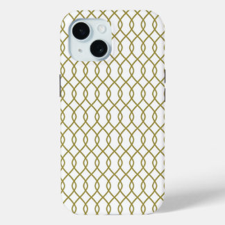 Coque Pour iPhone 15 Elégant Motif géométrique or coque iphone 15