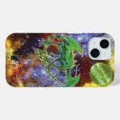 Coque Pour iPhone 15 Emerald Cosmic Dragon Coque-Mate coque iphone (Verso (horizontal))