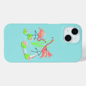 Coque Pour iPhone 15 Flamant rose Fandango Duo coque iphone (Verso (horizontal))