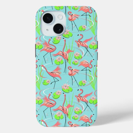 Coque Pour iPhone 15 Flamant rose Fandango Multi coque iphone (Verso)