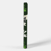 Coque Pour iPhone 15 Fleurs blanches vert foncé arrière iPhone / coque (Verso / Droite)