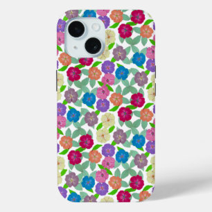 Coque Pour iPhone 15 Fleurs de géranium IPhone 15 Coque robuste