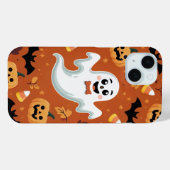 Coque Pour iPhone 15 Ghost Bat Citrouille Jouer iPhone / coque ipad (Verso (horizontal))