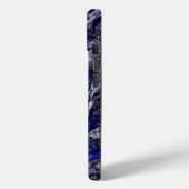 Coque Pour iPhone 15 Grand Coque en marbre bleu-coque iphone (Verso / Gauche)