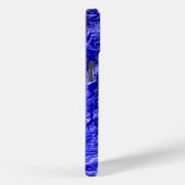 Coque Pour iPhone 15 Grand Coque en marbre bleu-coque iphone (Verso / Droite)