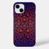 Coque Pour iPhone 15 Gras Motif bleu et rouge iPhone / coque ipad (Verso)