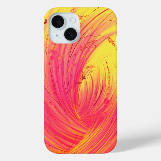 Coque Pour iPhone 15 Grass et papillons sauvages iPhone 15 Coque (Verso)
