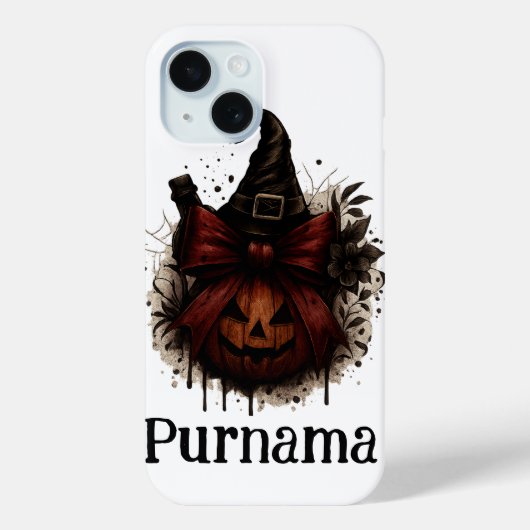 Coque Pour iPhone 15 Halloween Citrouille de chat coque iphone - Witchy (Verso)