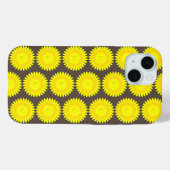 Coque Pour iPhone 15 impression gris et jaune, coque iphone Coque-mat (Verso (horizontal))