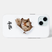 Coque Pour iPhone 15 IPhone 15 coque avec chaton mignon (Verso (horizontal))