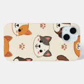 Coque Pour iPhone 15 iPhone 15 coque / chats et chien (Verso (horizontal))