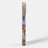 Coque Pour iPhone 15 iPhone 15 coque Vitrage Violet Fleurs (Verso / Droite)