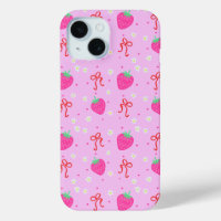 Iphone à gâteau de fraise 15 Coque