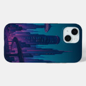 Coque Pour iPhone 15 iPhone / coque ipad Cyber City Glow (Verso (horizontal))
