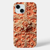 Coque Pour iPhone 15 iPhone en fleurs sculptées / coque ipad (Verso)