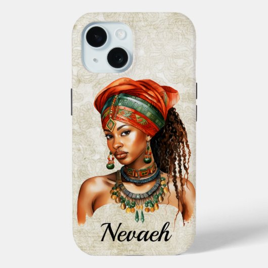 Coque Pour iPhone 15 Iphone femme africaine / coque ipad (Verso)