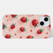 Coque Pour iPhone 15 iPhone fraise 15 coque (Verso (horizontal))