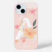 Coque Pour iPhone 15 iPhone nom Changer le Coque iphone de logo initial (Verso)