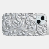Coque Pour iPhone 15 Iphone White Flourish / coque ipad (Verso (horizontal))