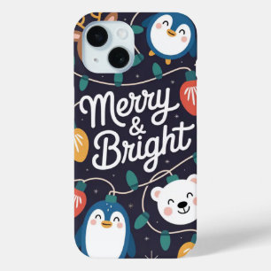 Coque Pour iPhone 15 Joyeux et brillants feux de Noël iPhone / coque ip