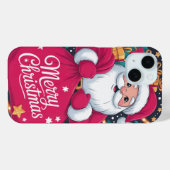 Coque Pour iPhone 15 Joyeux Noël Santa Clause iPhone / coque ipad (Verso (horizontal))