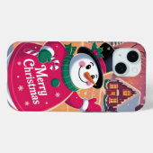 Coque Pour iPhone 15 Joyeux Noël Snowman iPhone / coque ipad (Verso (horizontal))