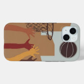 Coque Pour iPhone 15 Jump Ball Basketball - iPhone 15 Coque (Verso (horizontal))