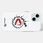 Coque Pour iPhone 15 Love Hearts iPhone 15 Coque (Verso (horizontal))