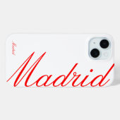 Coque Pour iPhone 15 Madrid - beau coque iphone (Verso (horizontal))