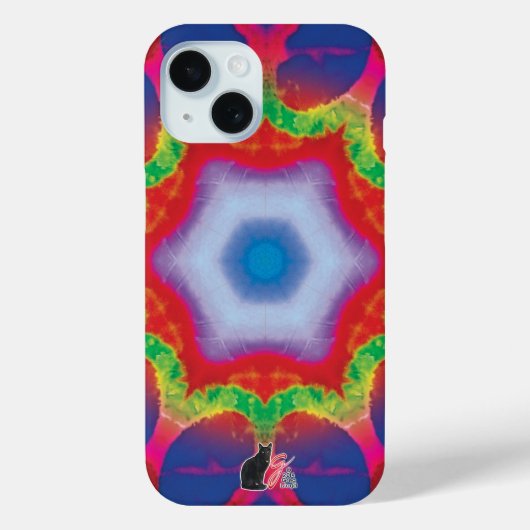 Coque Pour iPhone 15 Mandril Kaleidoscope coque iphone (Verso)