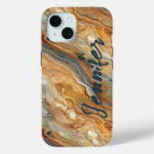 Coque Pour iPhone 15 Marble Earth Tone iPhone / coque ipad (Verso)