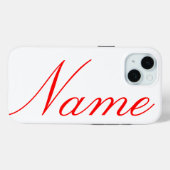Coque Pour iPhone 15 mon nom - beau coque iphone (Verso (horizontal))