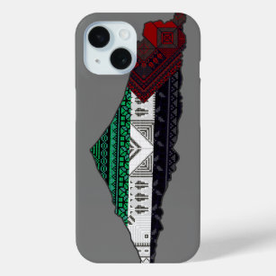 Coque Pour iPhone 15 Palestine Broderie tatreez drapeau Motif gratuit