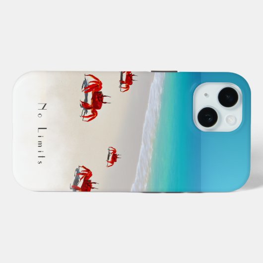 Coque Pour iPhone 15 Pas de limites — iPhone 15 Tough Coque 4 Crabs (Verso (horizontal))