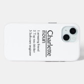 Coque Pour iPhone 15 Personnalisé Nom définition iPhone 15 Coque (Verso (horizontal))