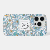 Coque pour iPhone 15 Pro Arabesque Florale Élégant (Verso Horizontal)