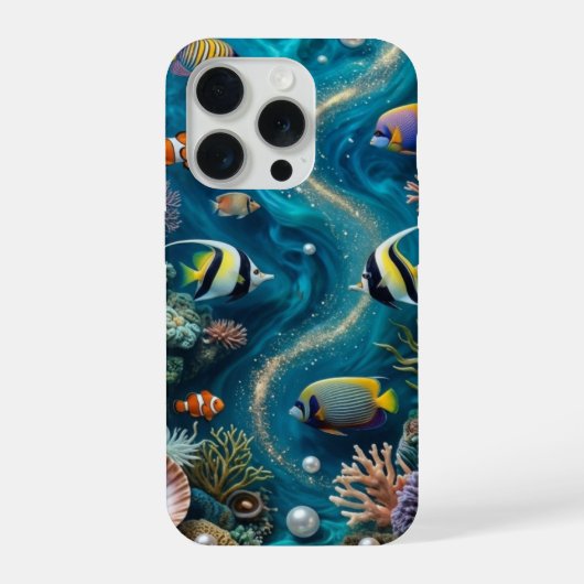 Coque pour iPhone 15 Pro Underwater Pearl Reef – O (Verso)