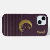 Coque Pour iPhone 15 Purple Moon Bunny Design iPhone / coque ipad (Verso (horizontal))