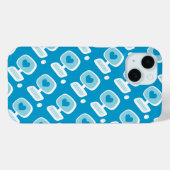 Coque Pour iPhone 15 Retro Blue Heart Ordinateur Geeky coque iphone (Verso (horizontal))