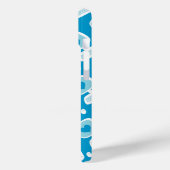 Coque Pour iPhone 15 Retro Blue Heart Ordinateur Geeky coque iphone (Verso / Gauche)