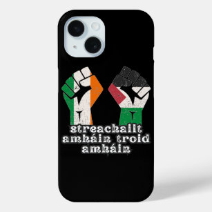 Coque Pour iPhone 15 Rétro Irlande Palestine Solidarité Première révolu