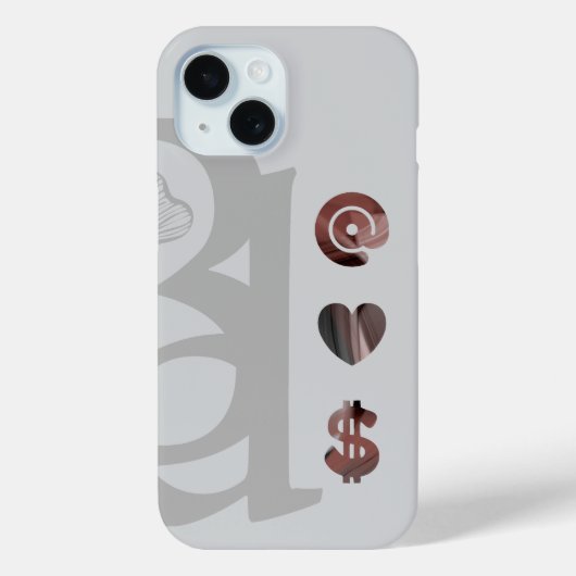 Coque Pour iPhone 15 RICH coque iphone Trend Abstrait Black Powdery (Verso)