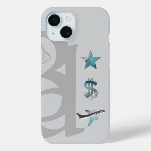 Coque Pour iPhone 15 RICH coque iphone Trend Abstrait Océan Bleu (Verso)