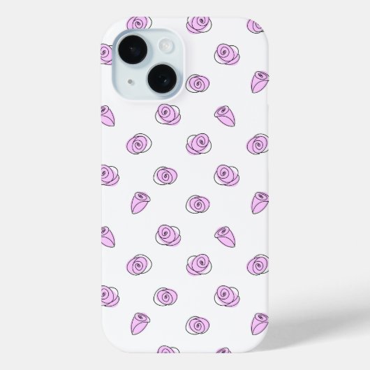 Coque Pour iPhone 15 Rose Lilac Multi coque iphone (Verso)